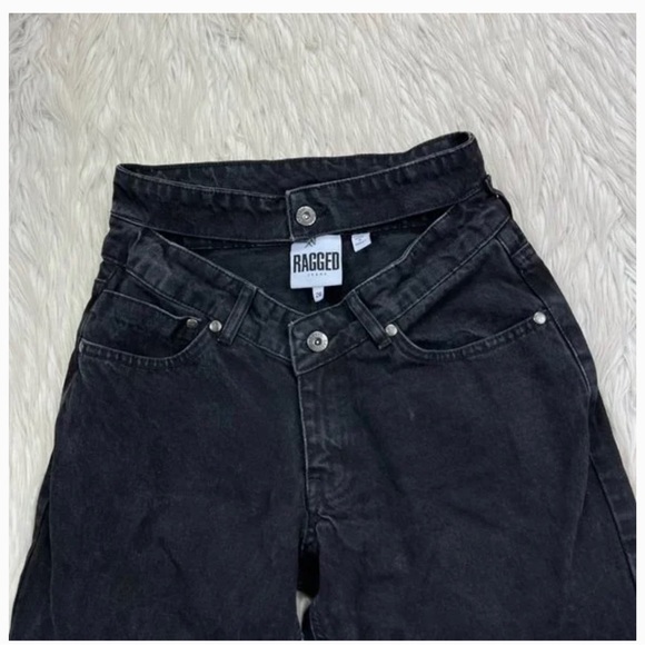 NWT Ragged Priest Waist cut out black jeans - Picture 3 of 3